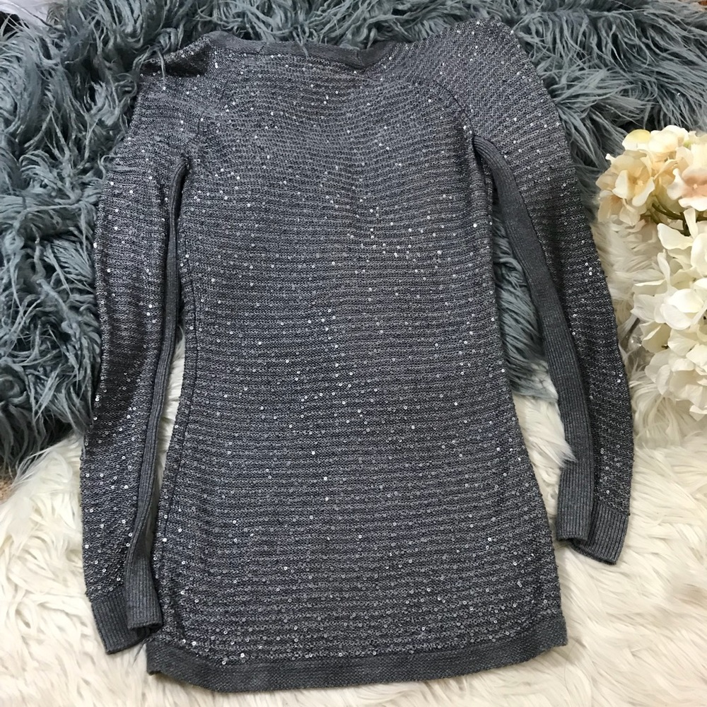 Cache silver sequin sweater - Picture 4 of 6